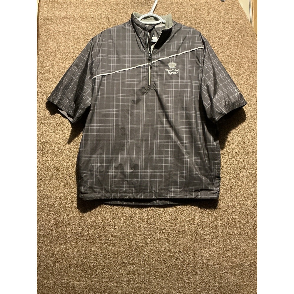 Sunice Short Sleeve Windshirt Gray L Royal Links Golf Club 1/4 Zip Shirt Men